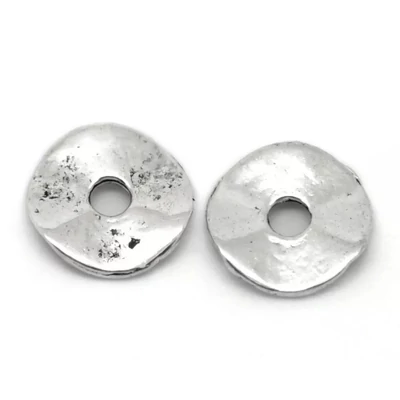10mm-es hullámos tibeti ezüst köztes 10db