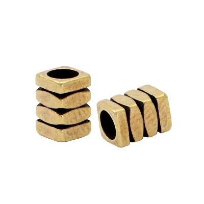 Fém köztes hasáb 6 x 4 mm Antik bronz