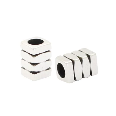 Fém köztes hasáb 6 x 4 mm Antik ezüst