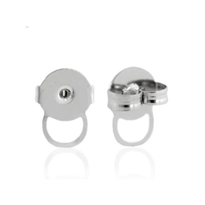 Fülbevaló hátsó rögzítő hurokkal 9 x 12 mm Antik ezüst
