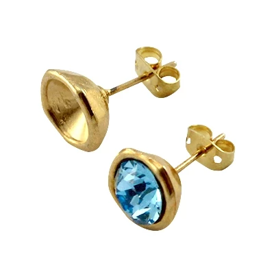 Fülbevaló alap SS39 (8 mm) chatonhoz Arany