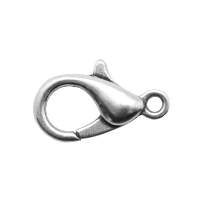 Delfinkapocs 12 mm Antik ezüst