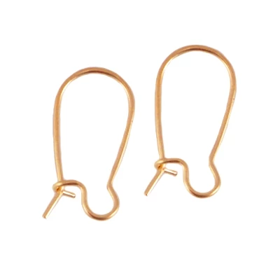 Fém fülbevaló alap 18mm Rose gold 1pár (Nikkelmentes)