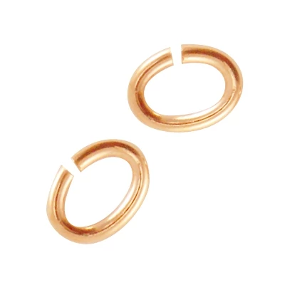 Ovális szerelőkarika 6 x 4,5 mm Rose gold