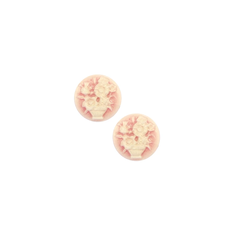 20mm-es cabochon Virágcsokor Vintage Rose-Antique Gold