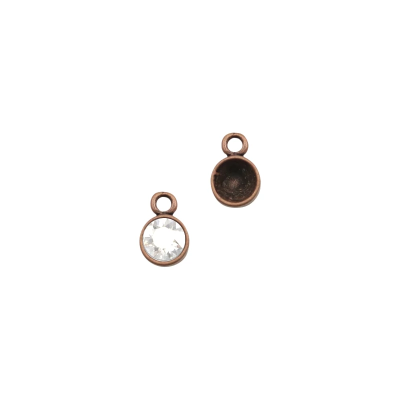 Medáltartó egy füllel SS39 (8 mm) chatonhoz Vörösréz