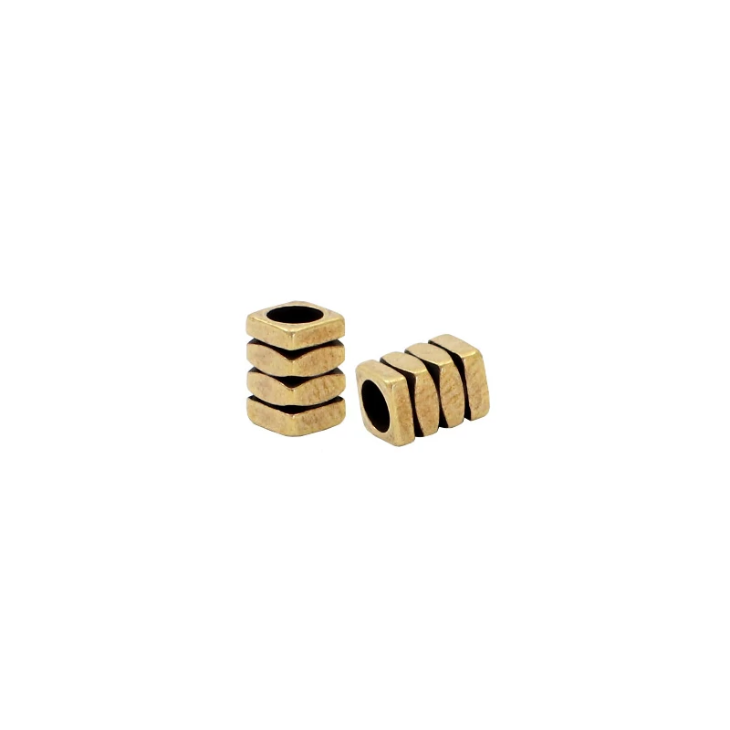 Fém köztes hasáb 6 x 4 mm Antik bronz