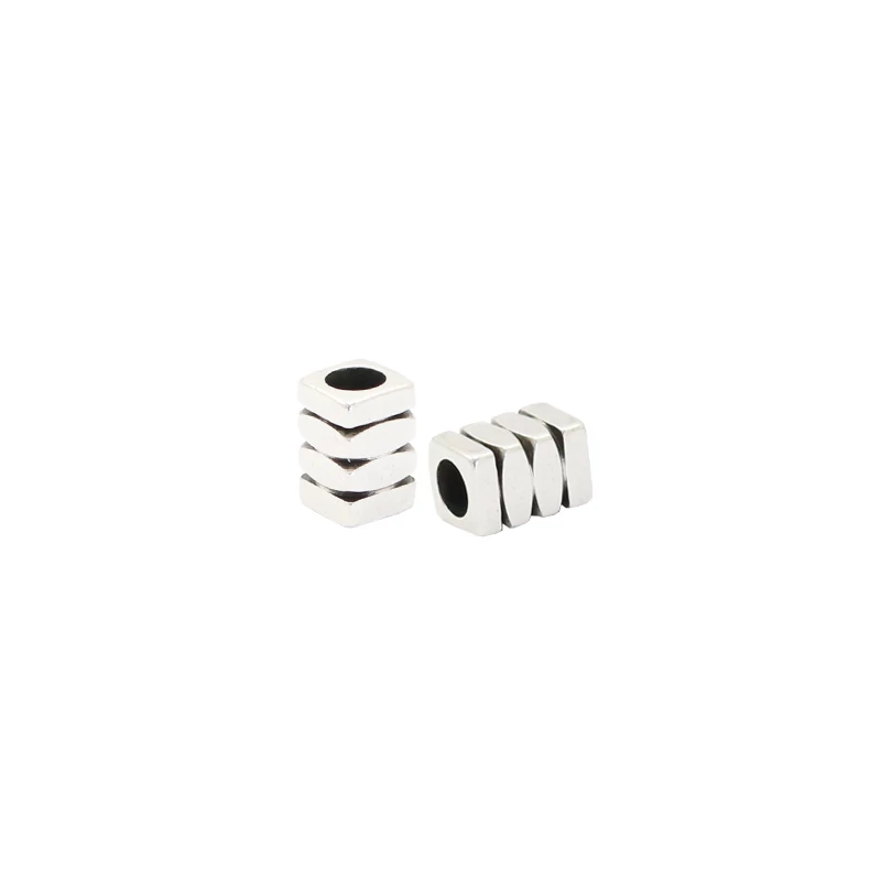 Fém köztes hasáb 6 x 4 mm Antik ezüst