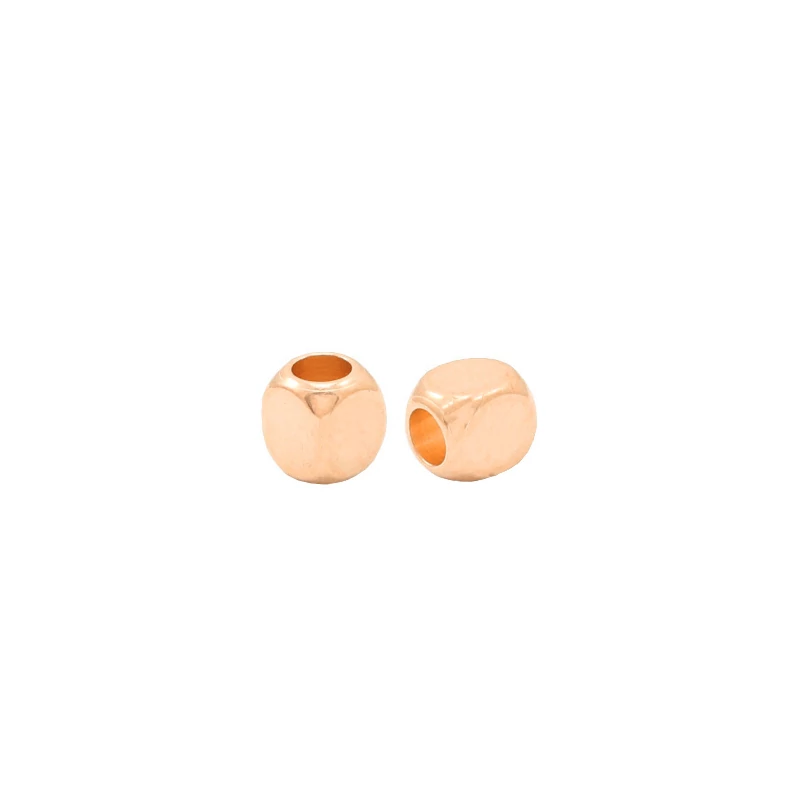 Fém köztes kocka 4,7 x 4 mm Rose gold