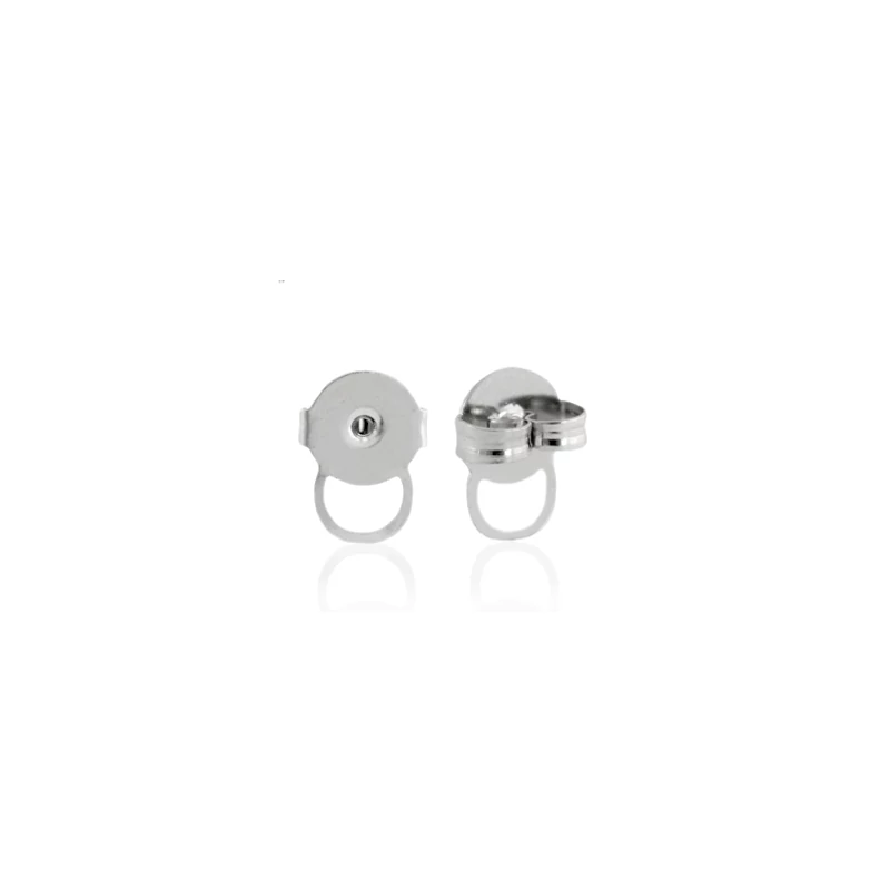 Fülbevaló hátsó rögzítő hurokkal 9 x 12 mm Antik ezüst