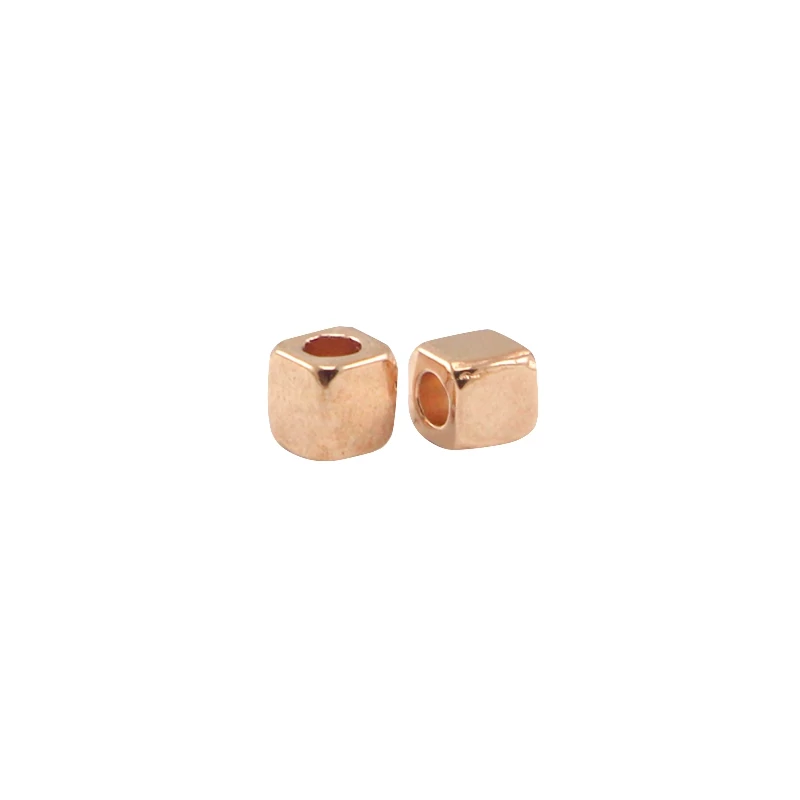 Fém köztes kocka 4 x 4 mm Rose gold